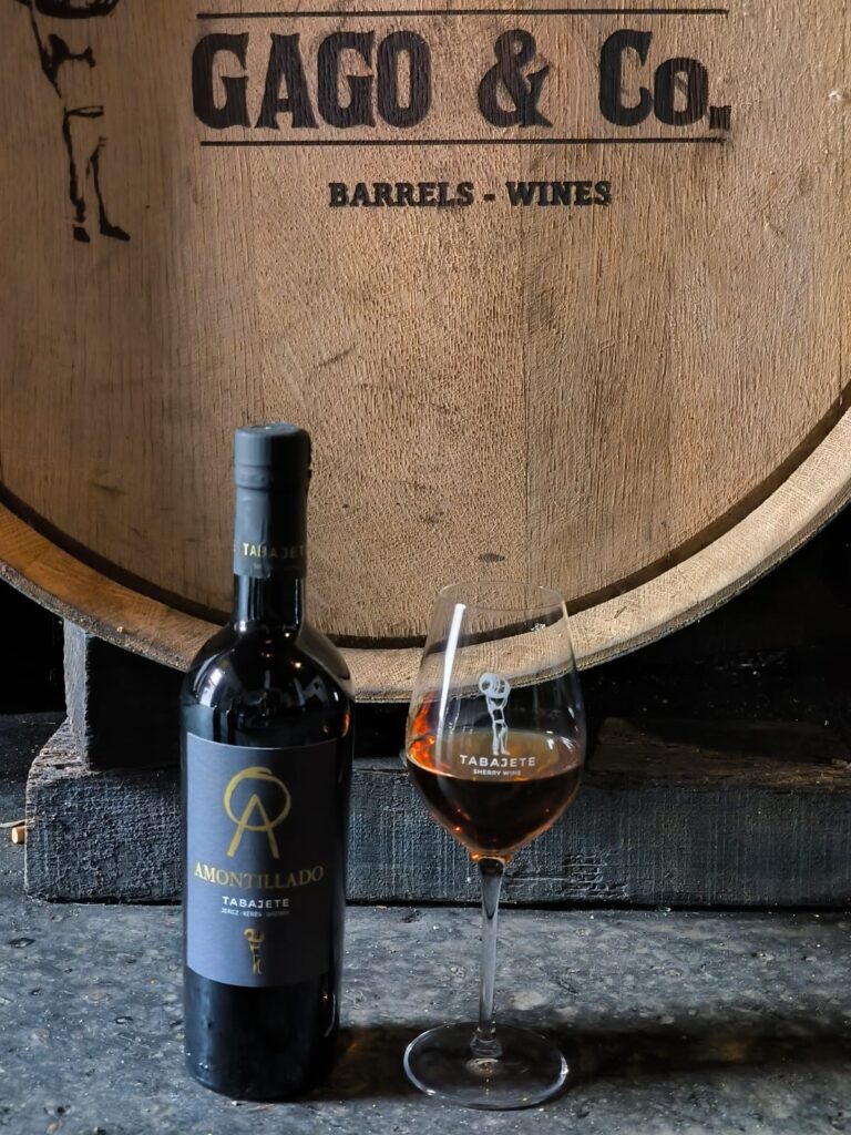 Botellas de vino de Jerez en exposición