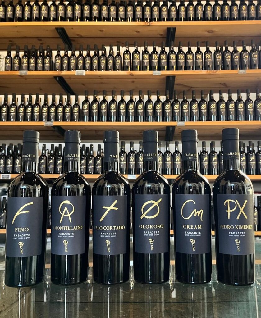 Botella de vino Tabajete de Jerez