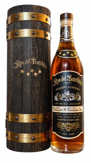 Ron del Barrilito 5 Estrellas con su estuche de madera